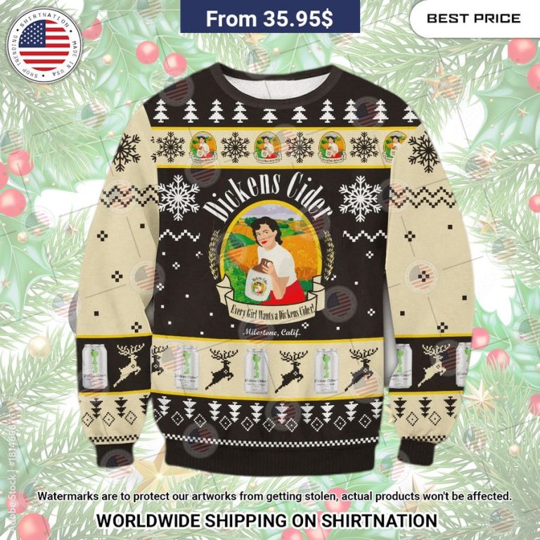 Dickens Cider Christmas Sweater Generous look