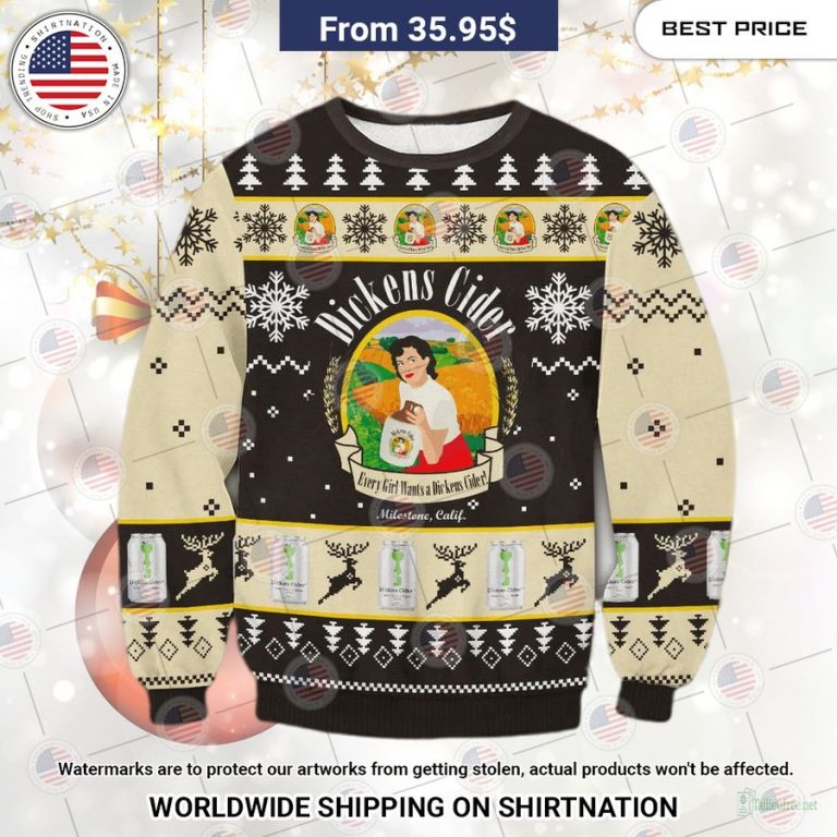 Dickens Cider Christmas Sweater Cool DP