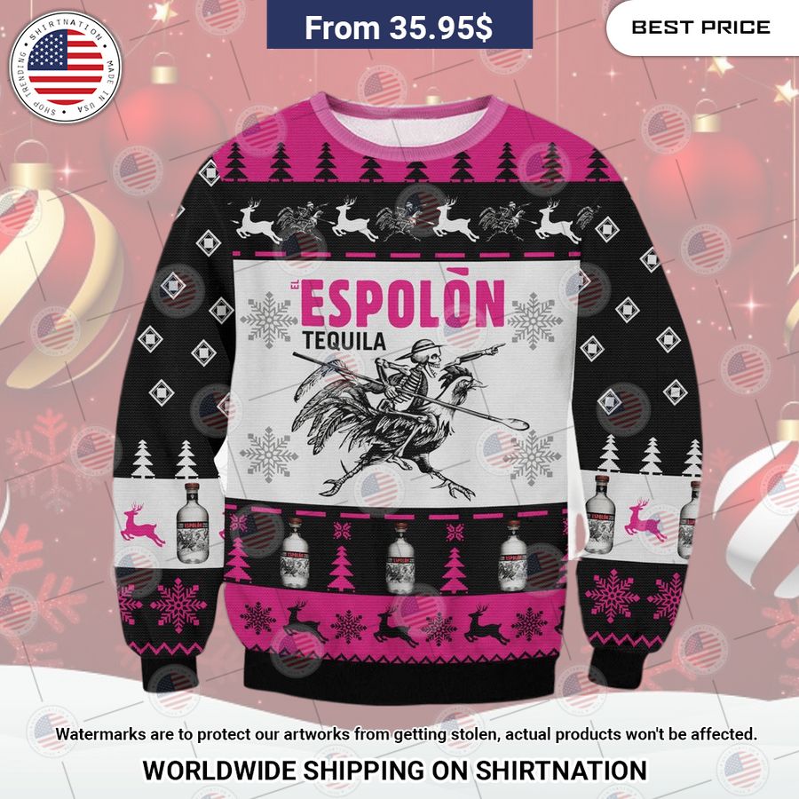 Espolon Tequila Christmas Sweater Damn good