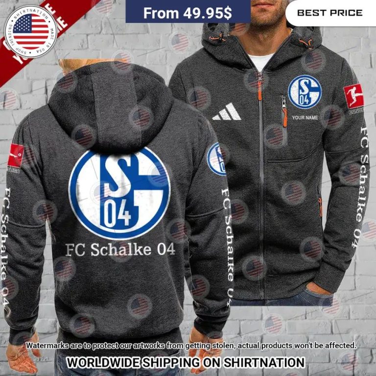 FC Schalke 04 Custom Chest Pocket Hoodie Nice photo dude