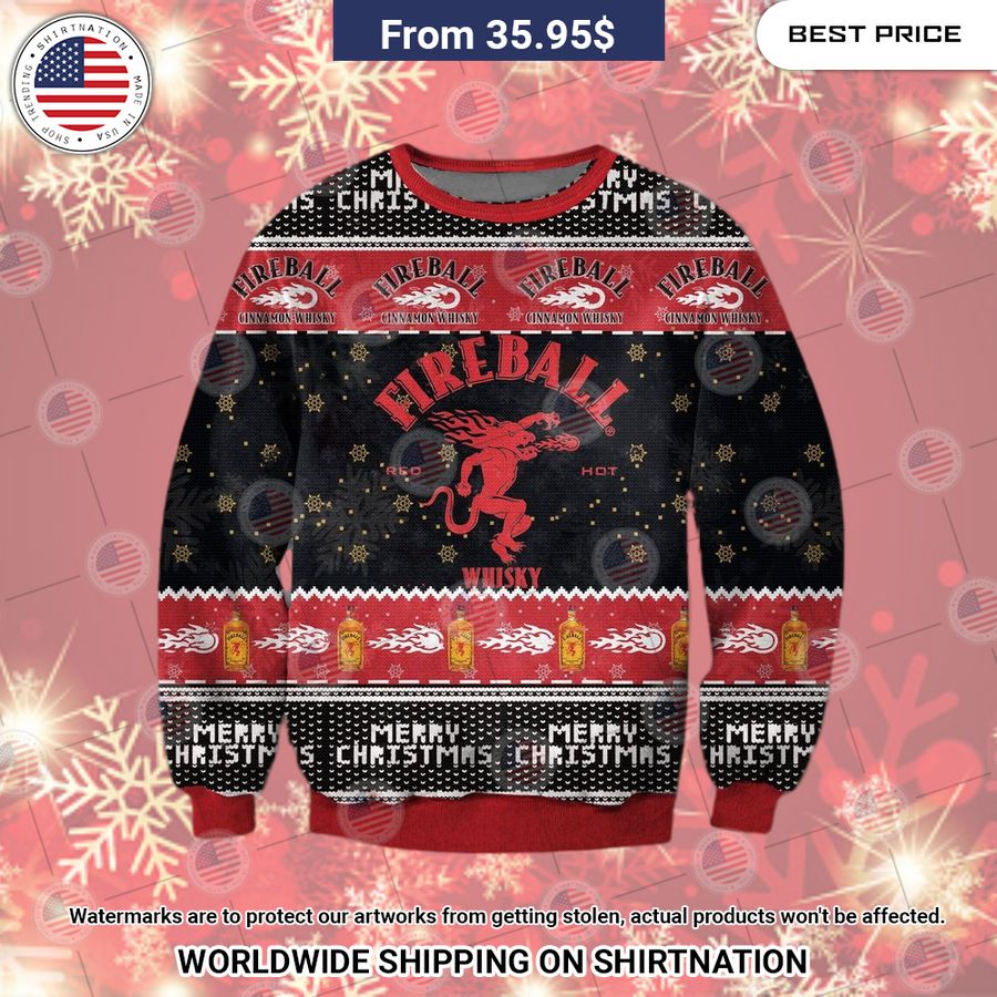 Fireball Whiskey Christmas Sweater My friends!