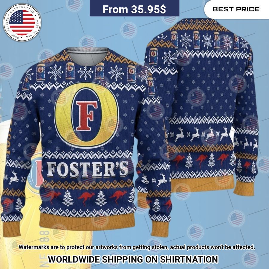 Fosters Beer Christmas Sweater You are getting me envious with your look