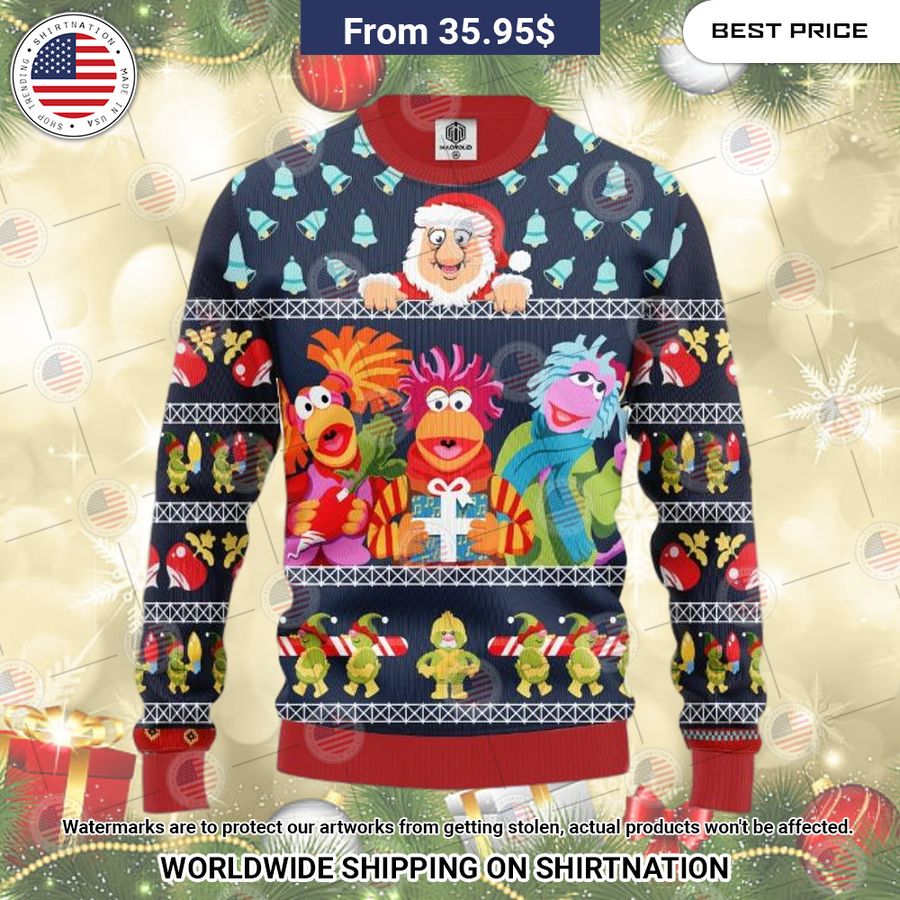 Fraggle Rock Sublimated Adult Christmas Sweater It is more than cute