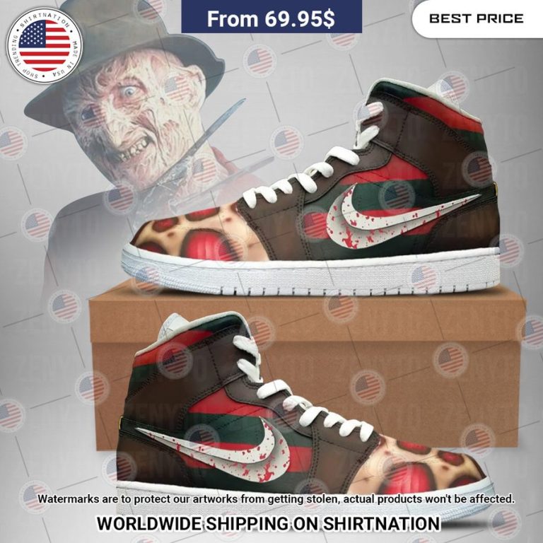 Freddy Krueger Halloween Jordan High Top Good one dear