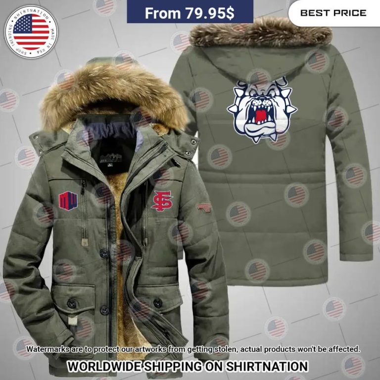 Fresno State Bulldogs Parka Jacket You look elegant man