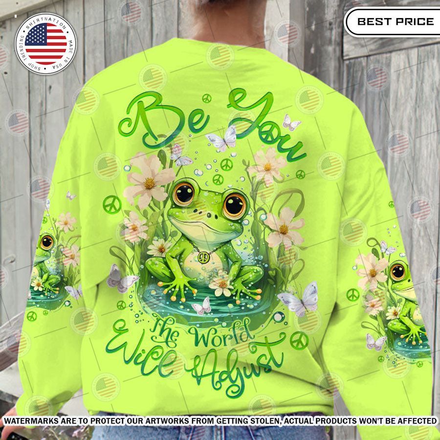 Frog Be You the World With Adjust Shirt Elegant picture.