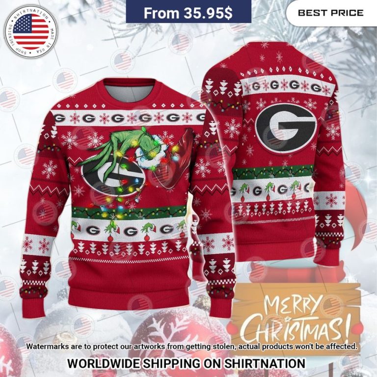 Georgia Bulldogs Grinch Christmas Sweater Coolosm