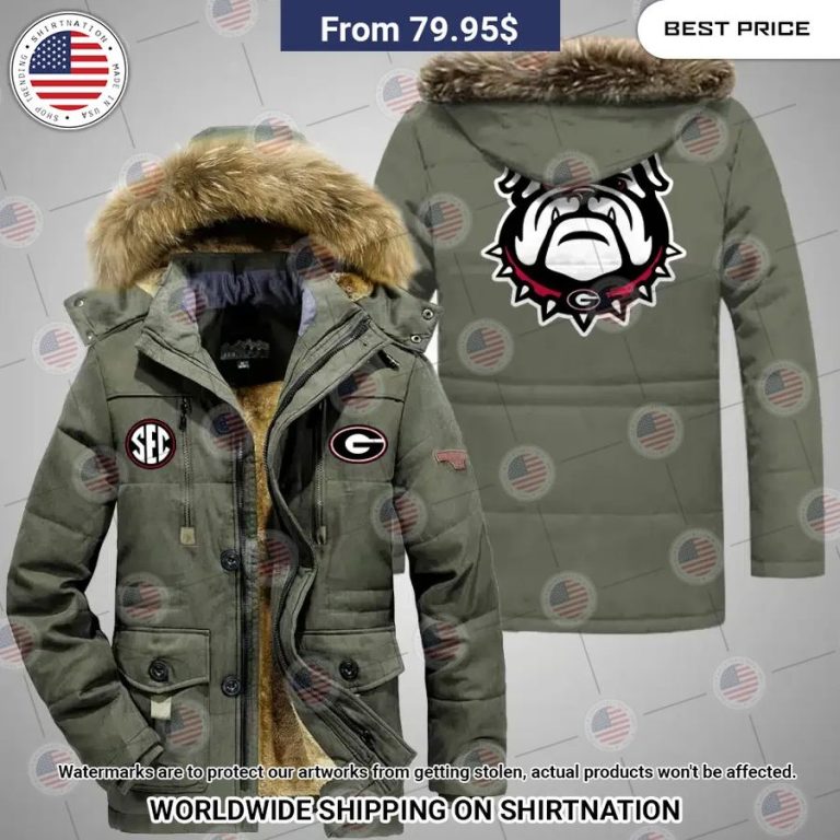 Georgia Bulldogs Parka Jacket Stand easy bro