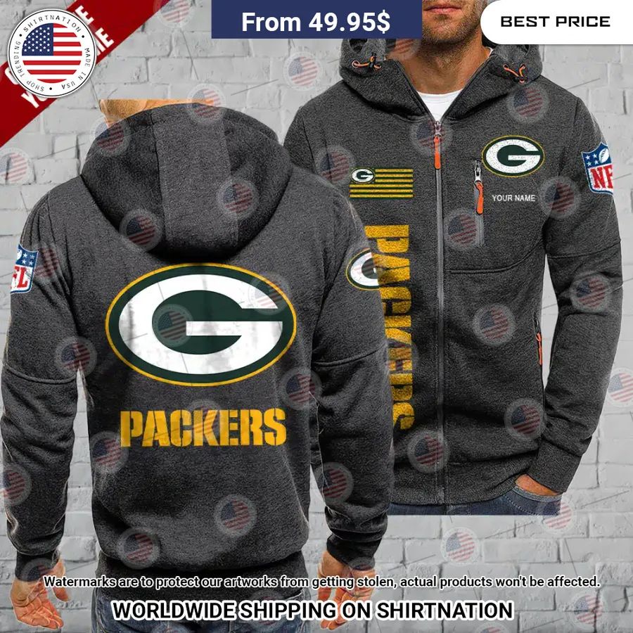 Green Bay Packers Custom Chest Pocket Hoodie Cool DP