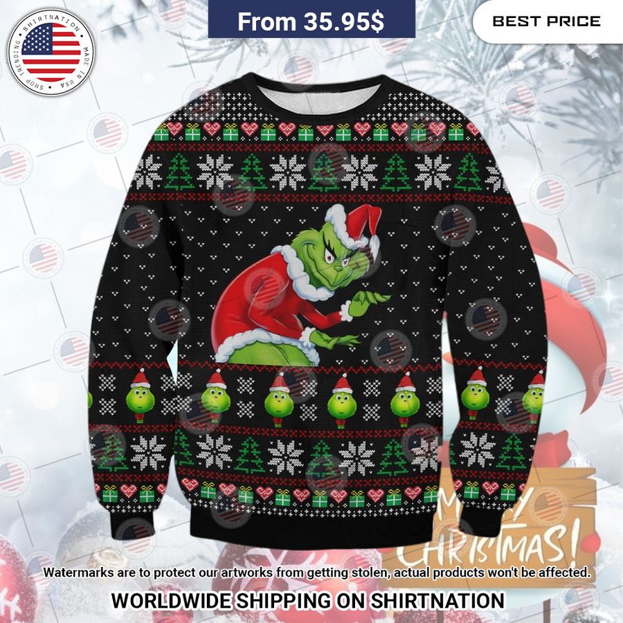 Grinch Ugly Christmas Sweater My words are less to describe this picture.