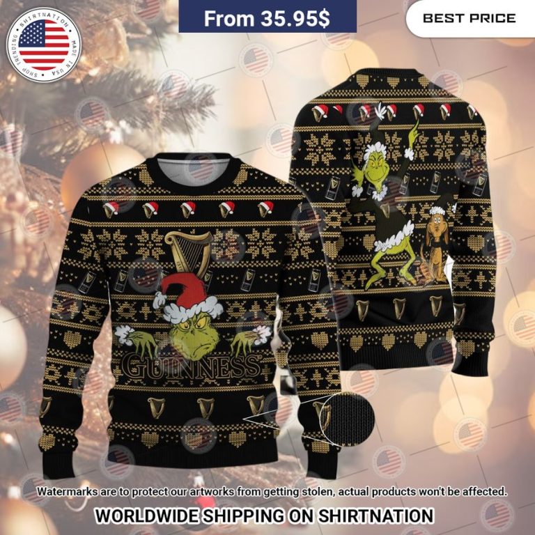 Guinness Beer Grinch Sweater You tried editing this time?