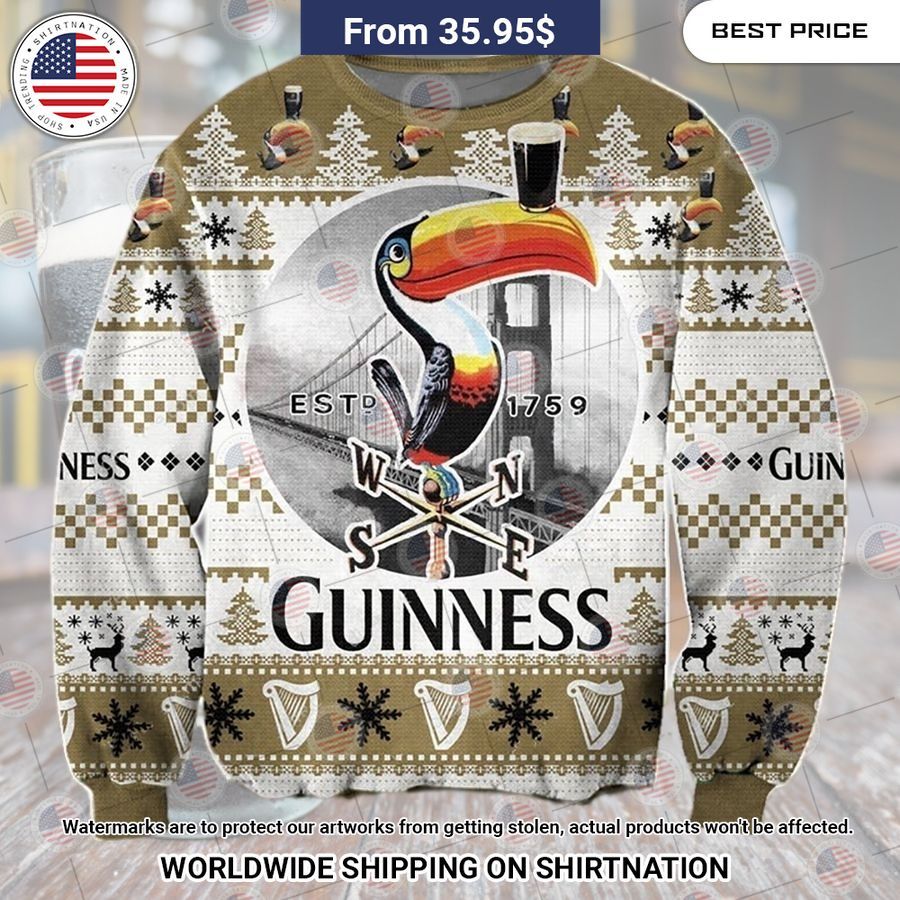 Guinness Est 1759 Christmas Sweater Handsome as usual