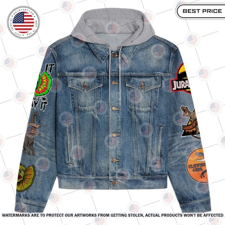 Jurassic Punk Hooded Denim Jacket Super sober