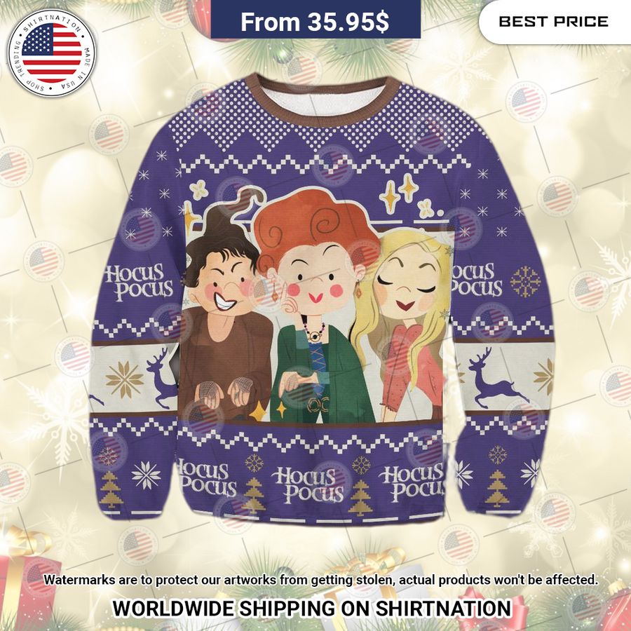 Hocus Pocus Halloween Christmas Sweater Best picture ever