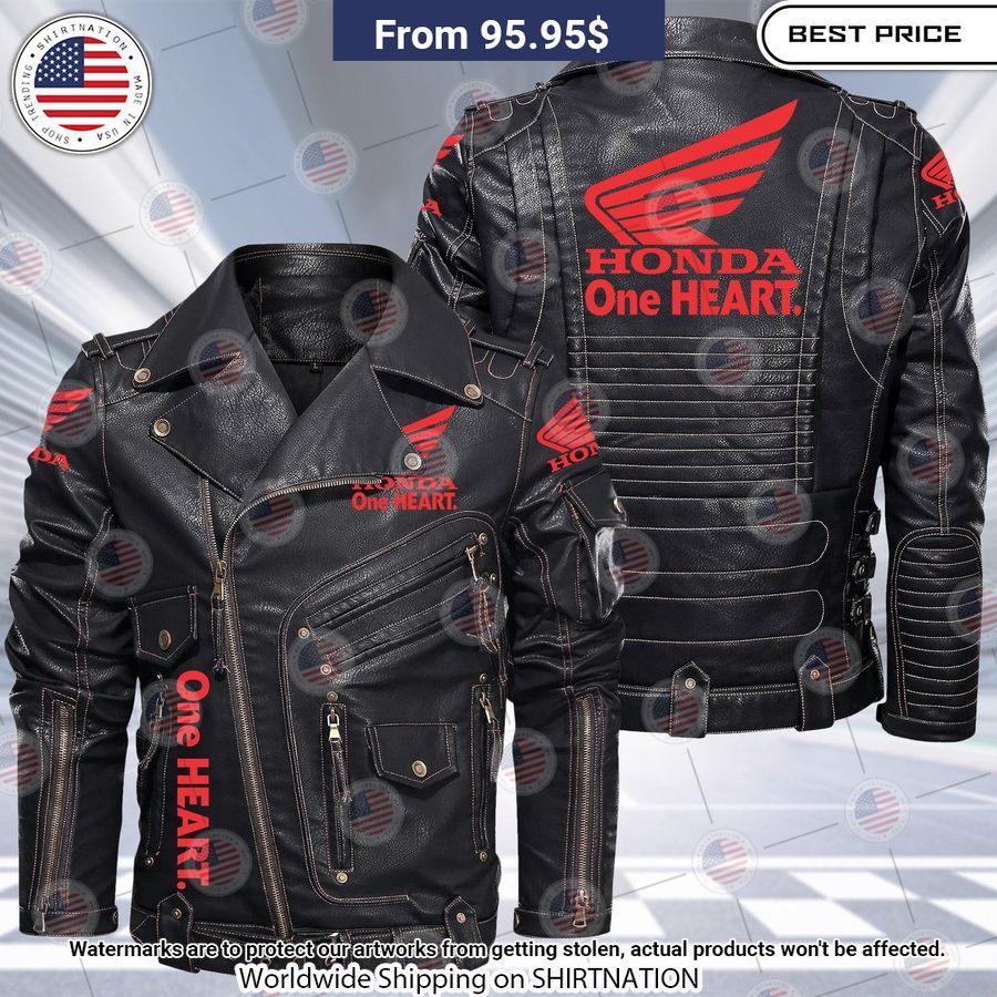 Honda One Heart Belt Solid Zip Locomotive Leather Jacket Loving, dare I say?