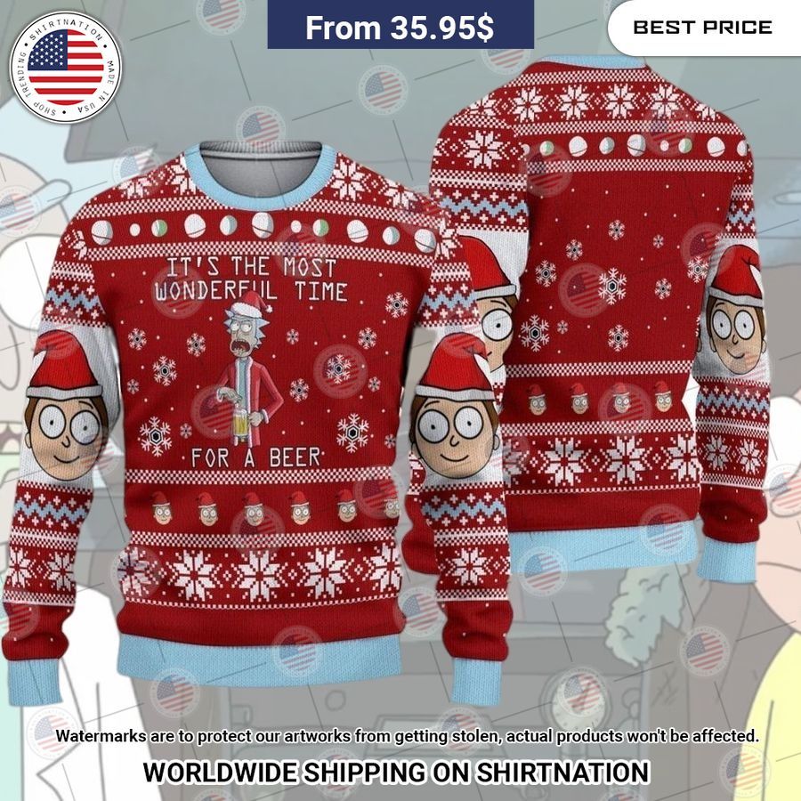 its the most wonderful time for a beer rick and morty christmas sweater 1 808.jpg