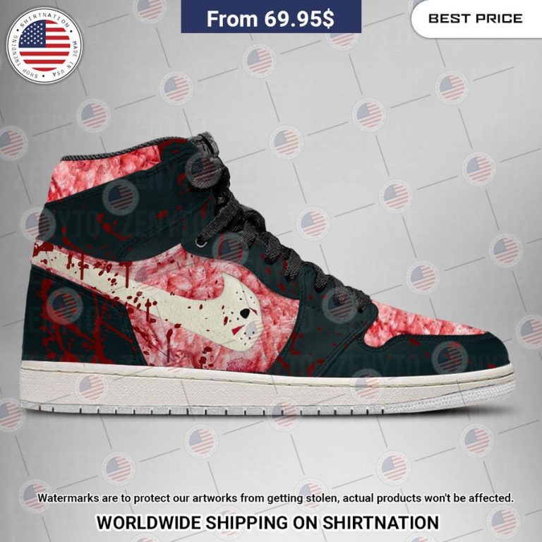 Jason Voorhees Halloween Jordan High Top Selfie expert