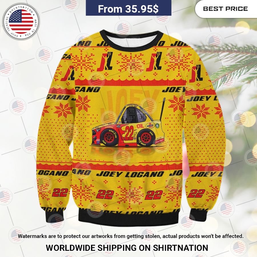 Joey Logano Christmas Sweater You tried editing this time?