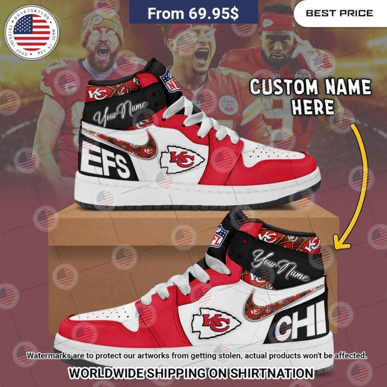 Kansas City Chiefs Custom Air Jordan 1 Out of the world