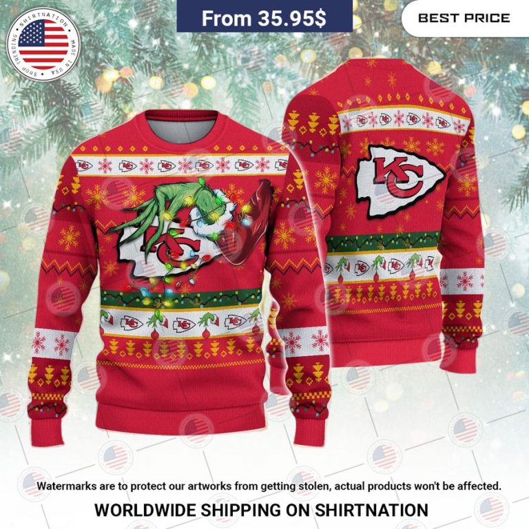 Kansas City Chiefs Grinch Christmas Sweater It is more than cute