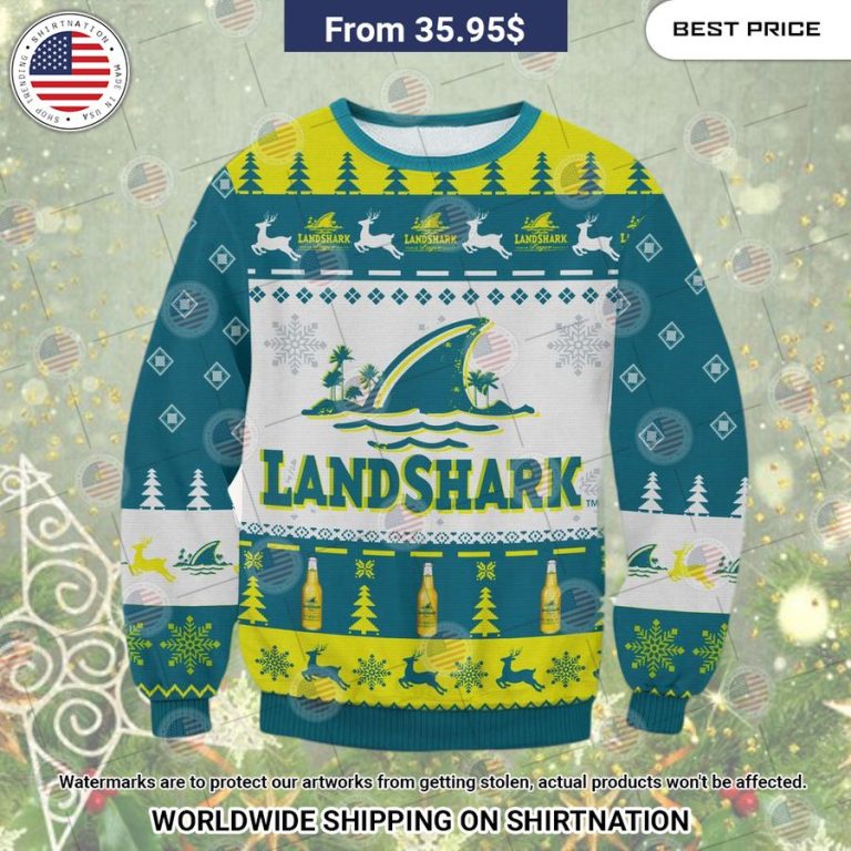 Landshark Beer Christmas Sweater You look handsome bro