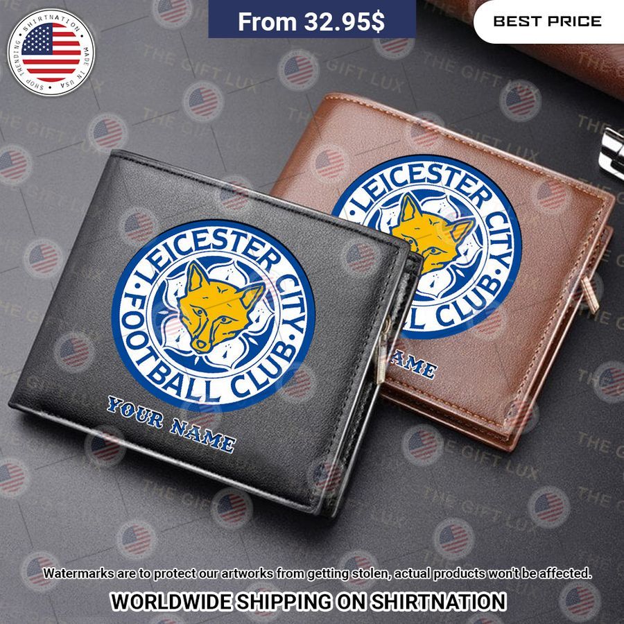Leicester City Custom Leather Wallet Super sober