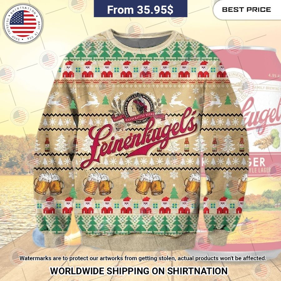 Leinenkagels Beer Christmas Sweater You look handsome bro