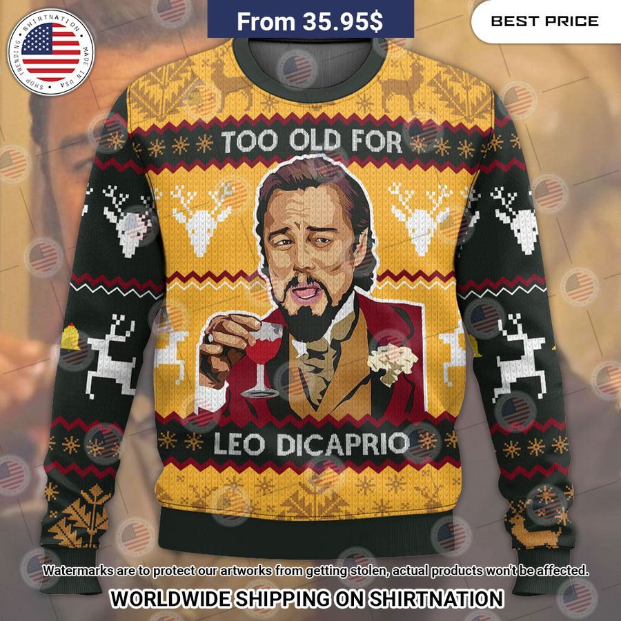 Leonardo Dicaprio Christmas Sweater Speechless