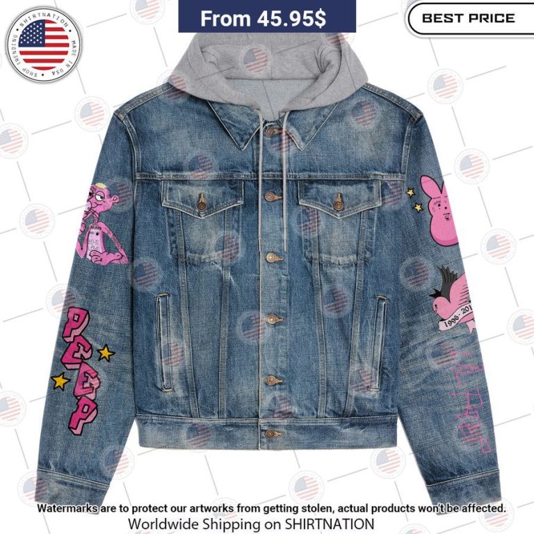 Lil Peep Denim Jacket Hooded Beauty queen