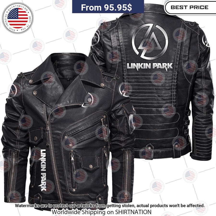 Linkin Park Belt Solid Zip Locomotive Leather Jacket Best click of yours