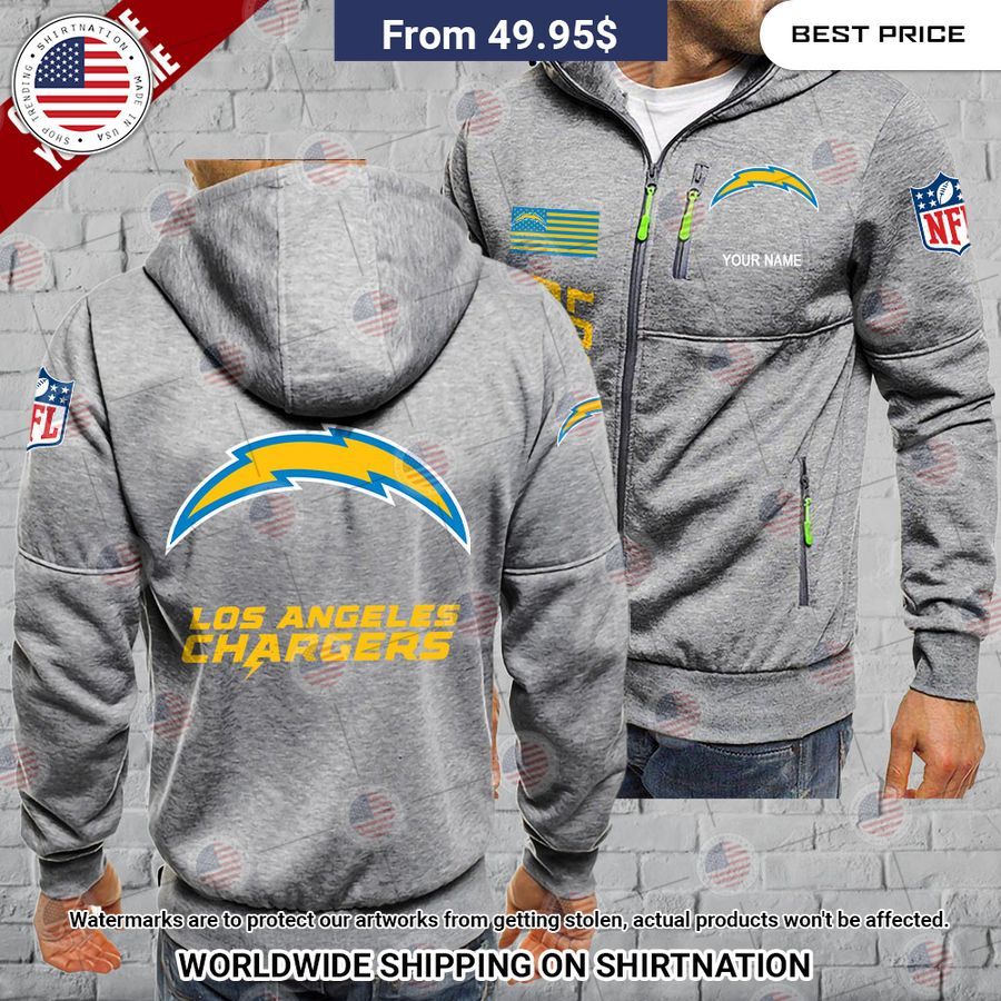 Los Angeles Chargers Custom Chest Pocket Hoodie Trending picture dear
