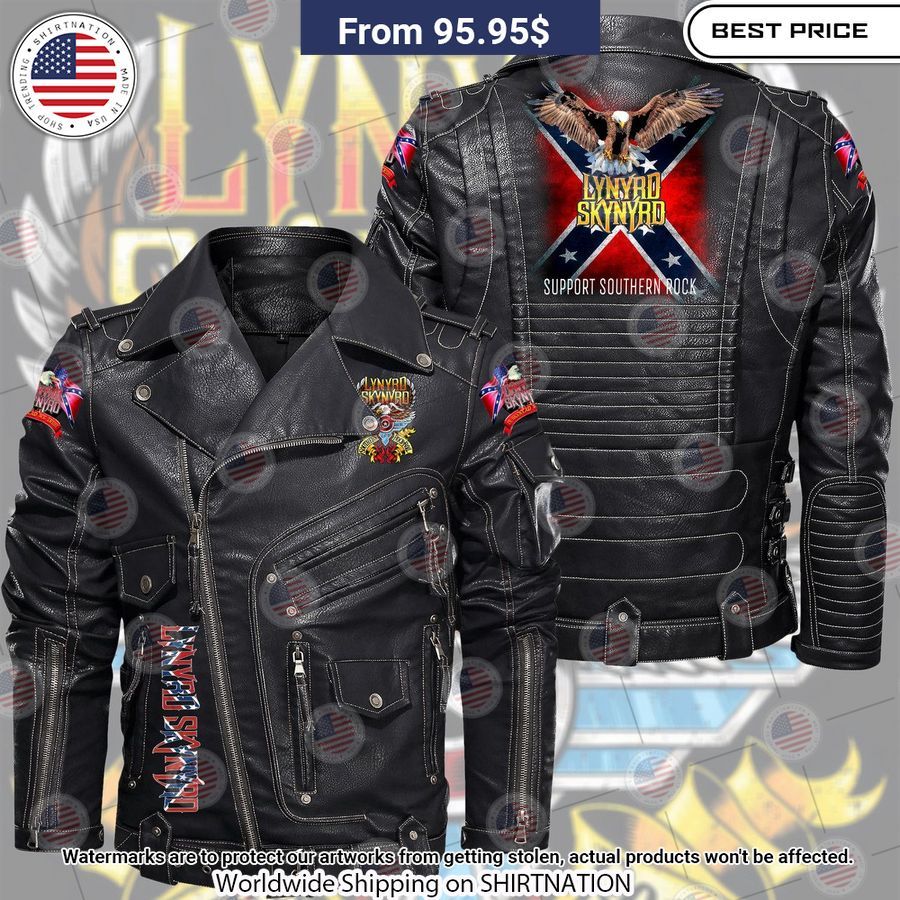 Lynyrd Skynyrd Biker Patch Music Rock Band Adult Mens Denim Jacket LS2207 - Regular XL