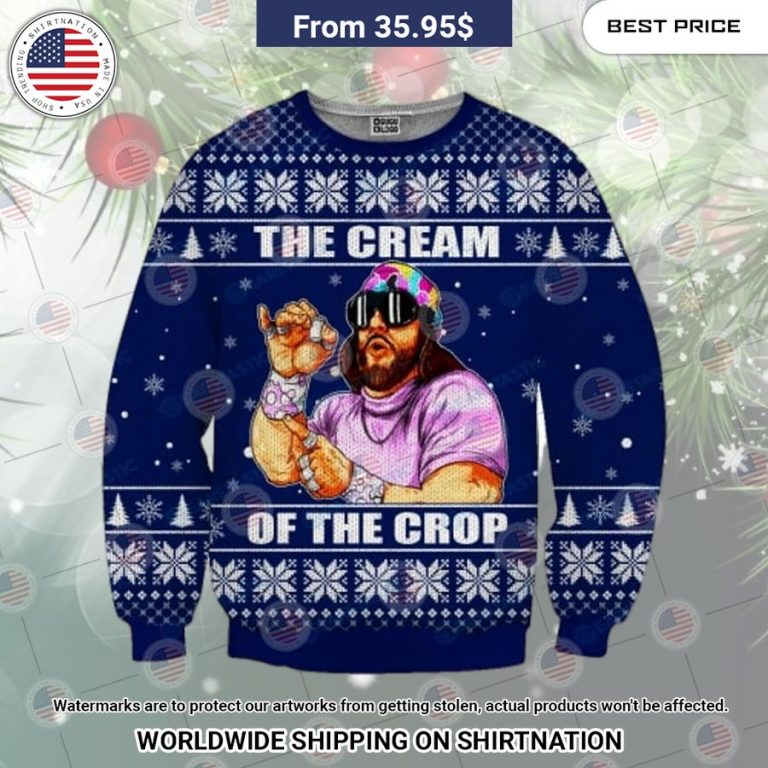 Macho Man The Cream of the Crop Ugly Sweater Mesmerising