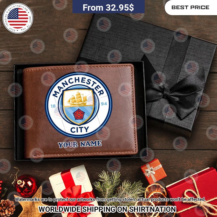 Manchester City Custom Leather Wallet Your beauty is irresistible.