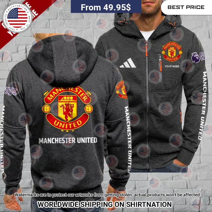 Manchester United Custom Chest Pocket Hoodie Speechless
