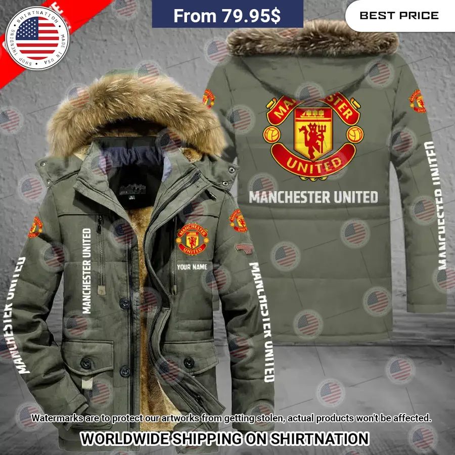 Manchester United Custom Parka Jacket • Shirtnation - Shop trending  t-shirts online in US