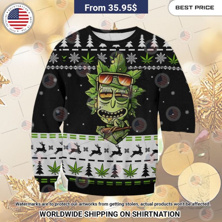 Marijuana Rick Christmas Sweater Best picture ever