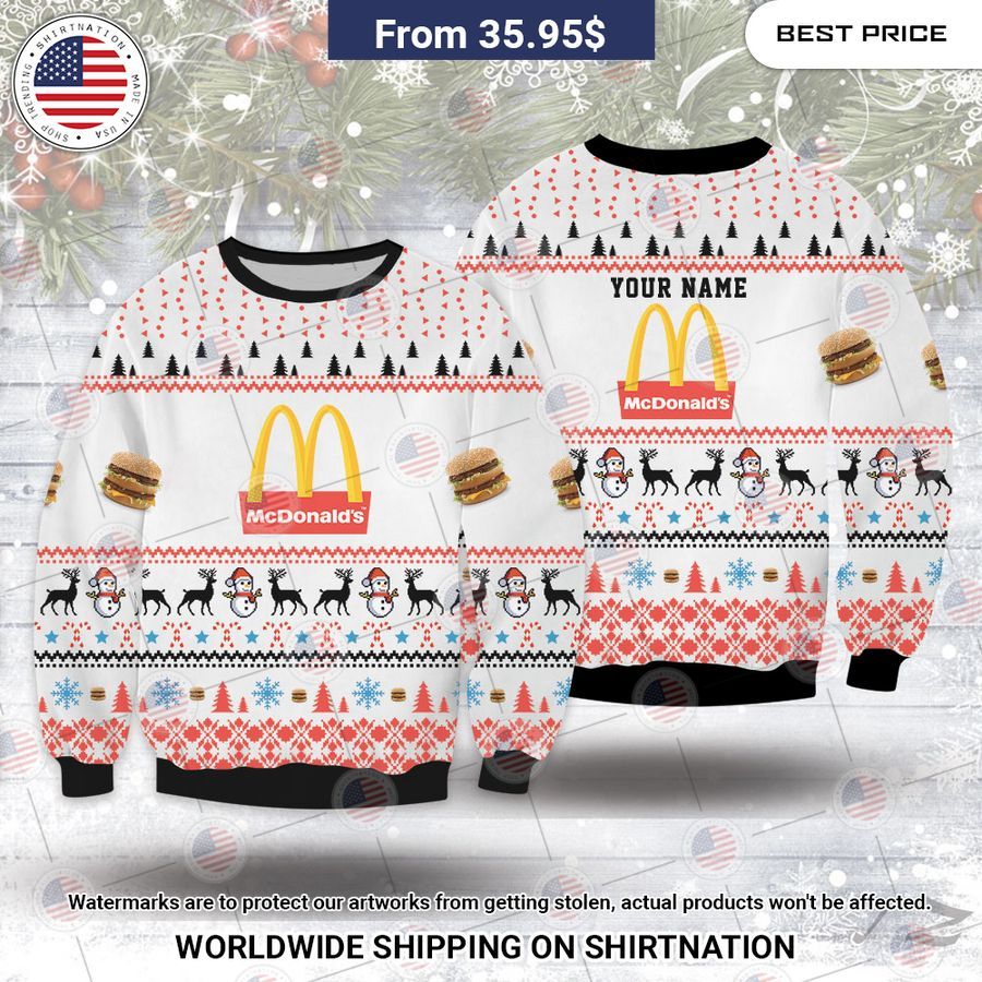 McDonald's Ugly Christmas Sweater I like your dress, it is amazing