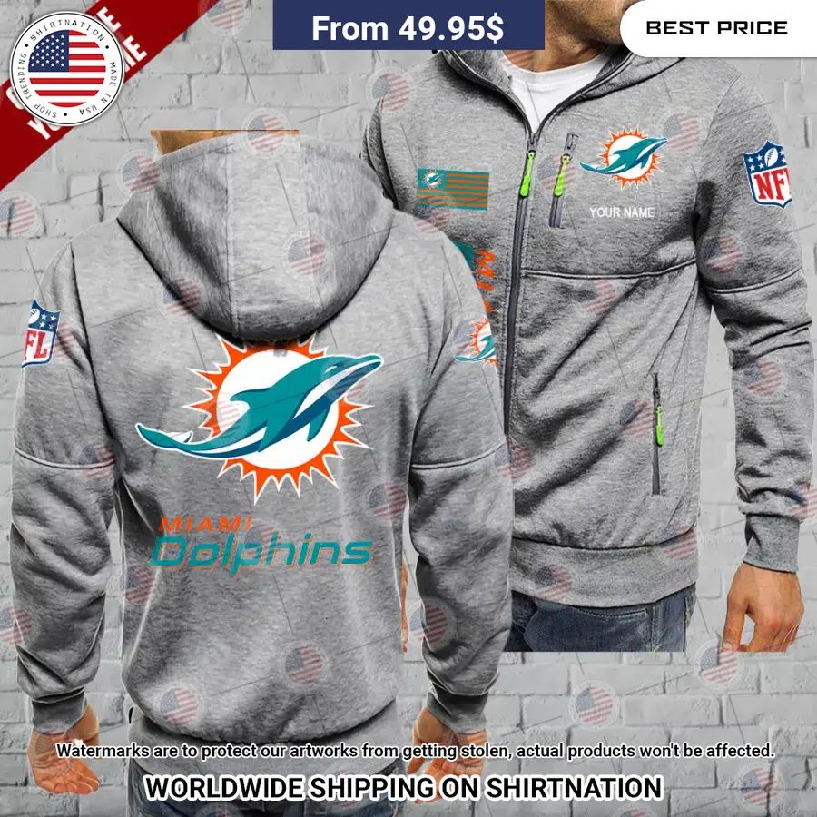 Miami Dolphins Custom Chest Pocket Hoodie Our hard working soul