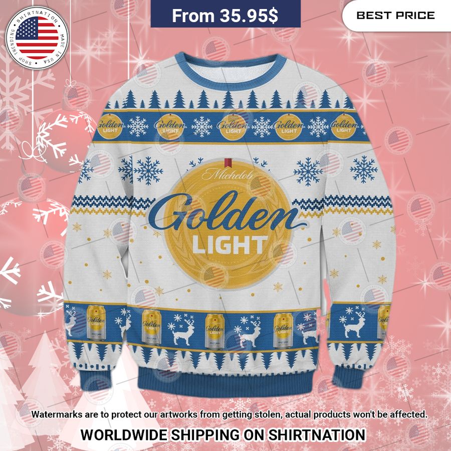 Michelob Golden Light Christmas Sweater You look fresh in nature
