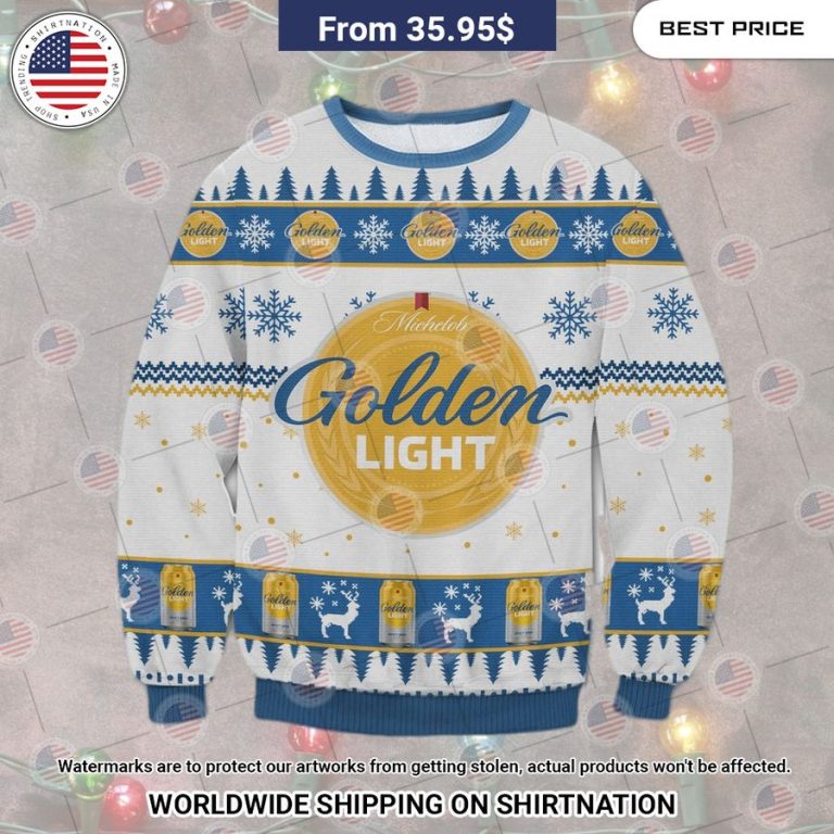 Michelob Golden Light Christmas Sweater You are always amazing