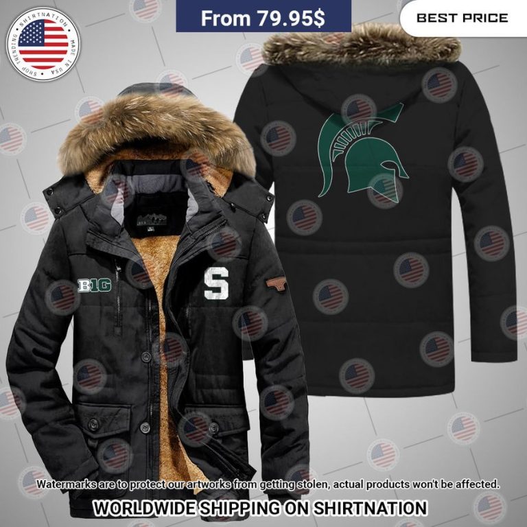 Michigan State Spartans Parka Jacket Best couple on earth