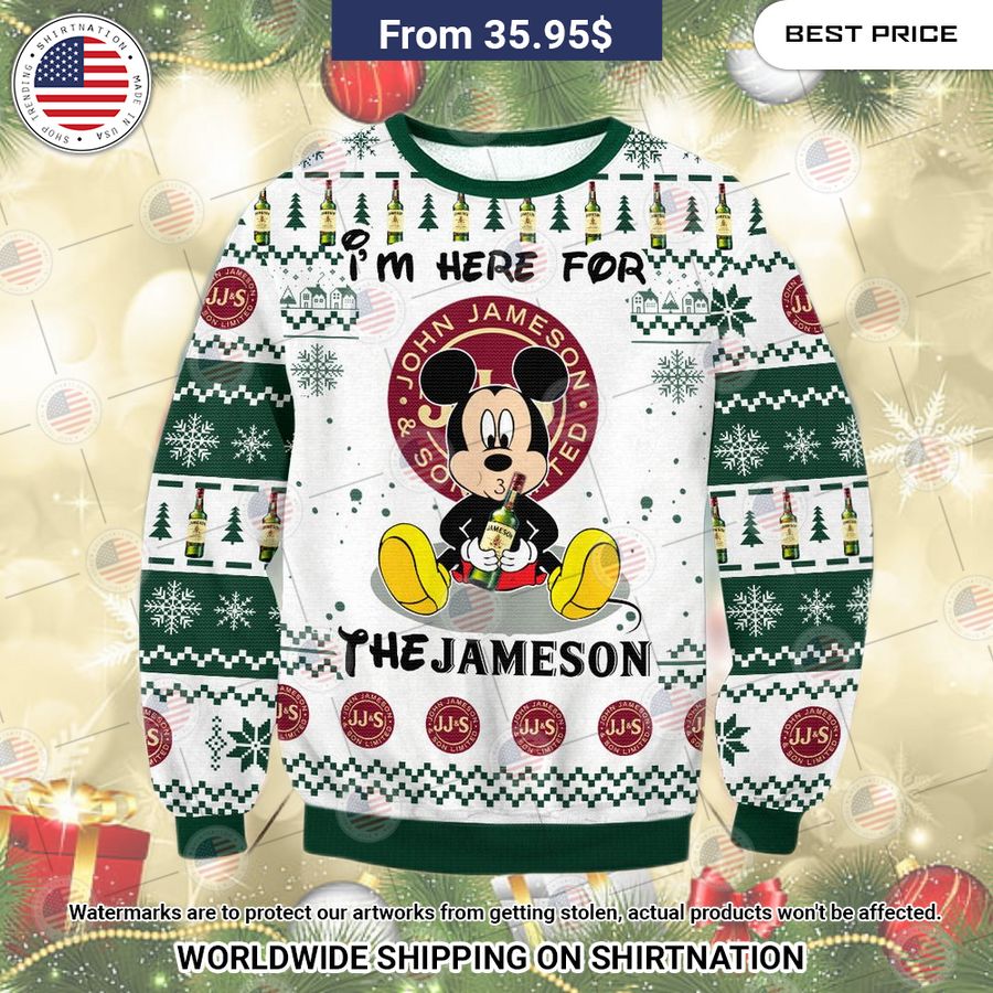 Mickey Mouse I'm Here For Jameson Sweater Best picture ever