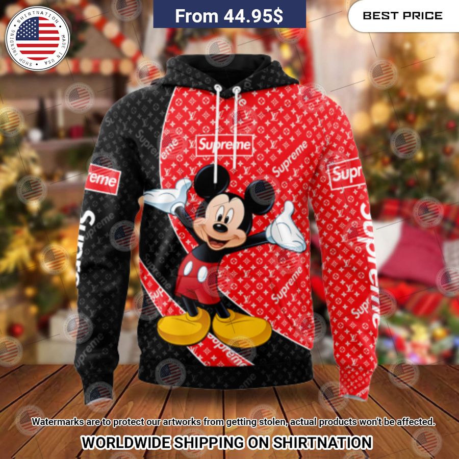 Mickey Mouse Louis Vuitton Supreme Hoodie • Shirtnation - Shop trending  t-shirts online in US