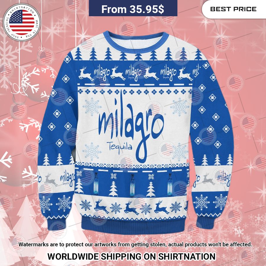 Milagro Tequila Christmas Sweater Wow, cute pie