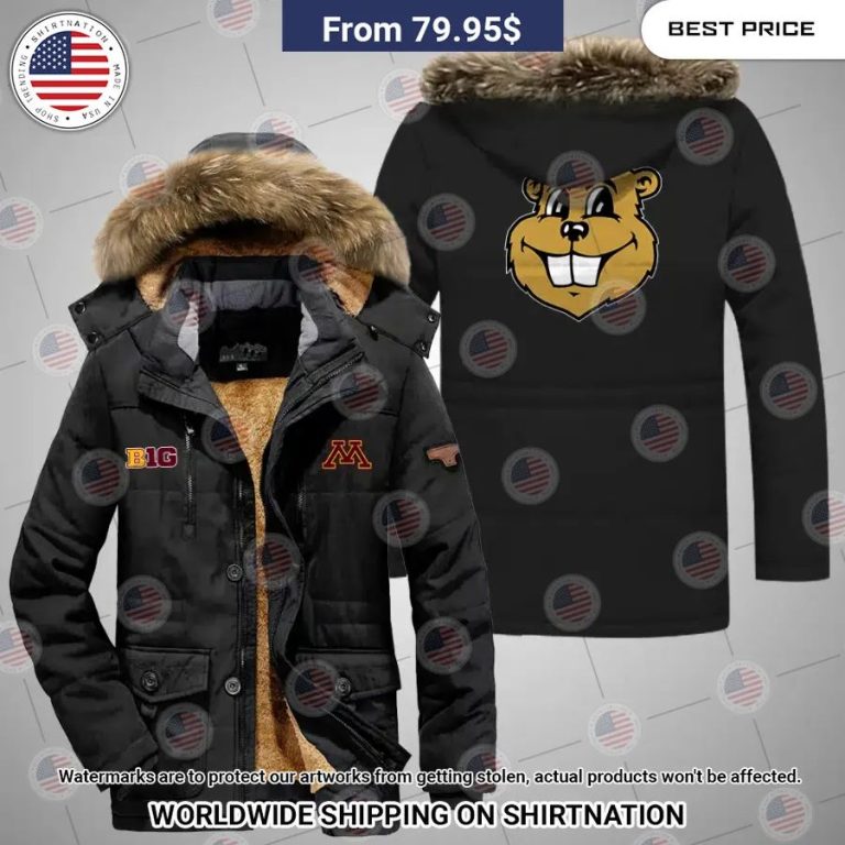 Minnesota Golden Gophers Winter Parka Jacket Best couple on earth