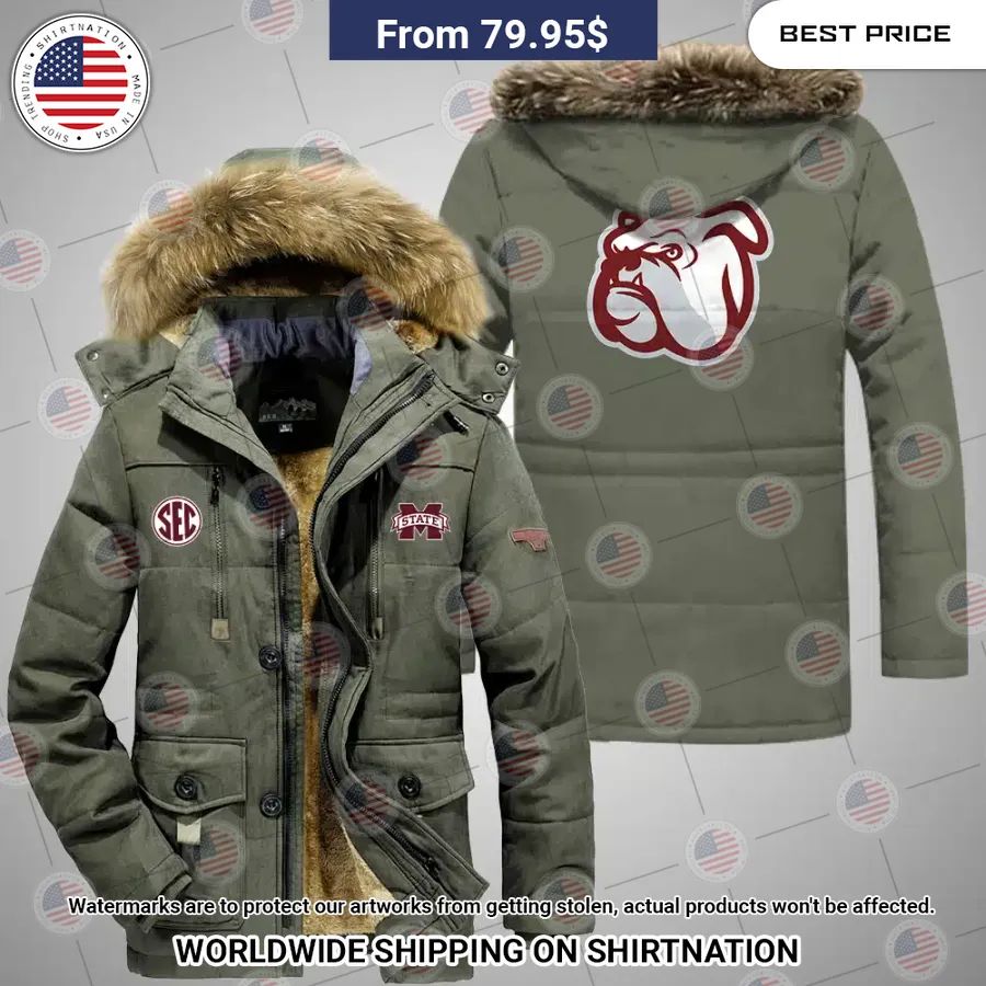 Mississippi State Bulldogs Parka Jacket Eye soothing picture dear