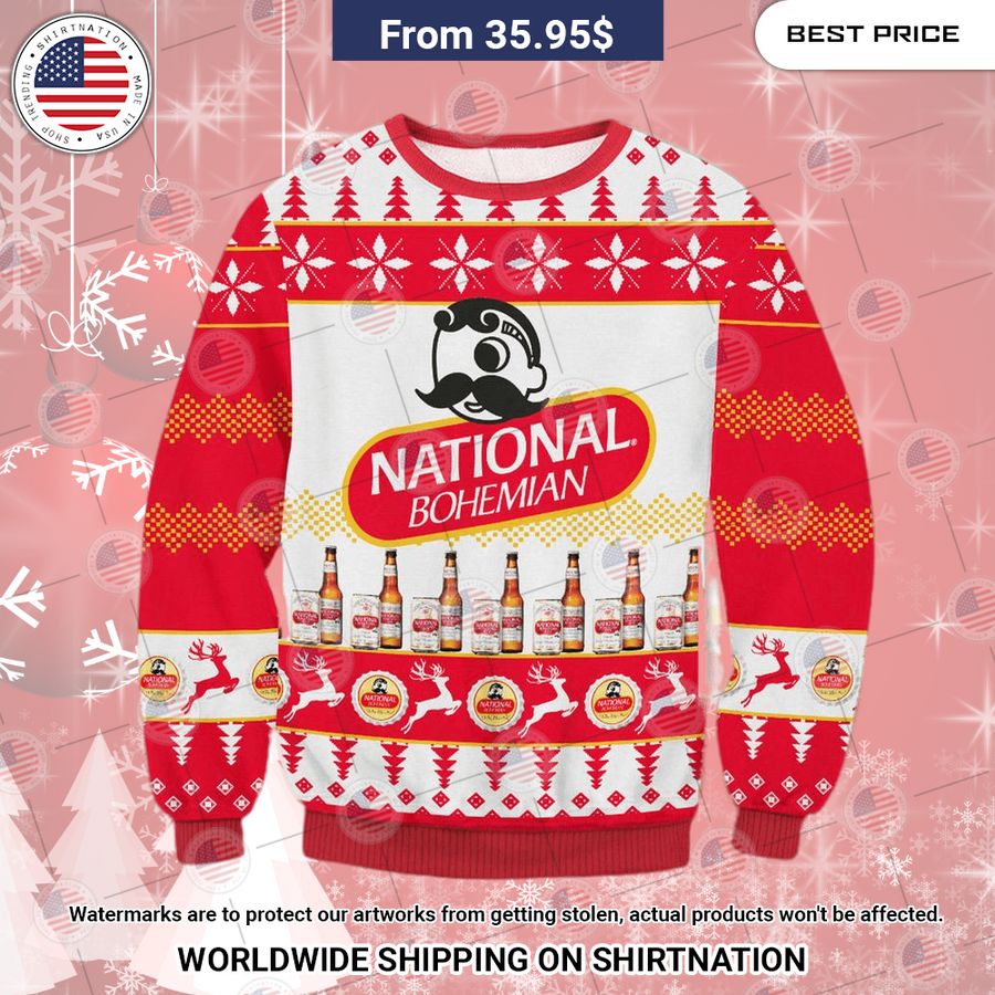 National Bohemian Christmas Sweater I like your dress, it is amazing