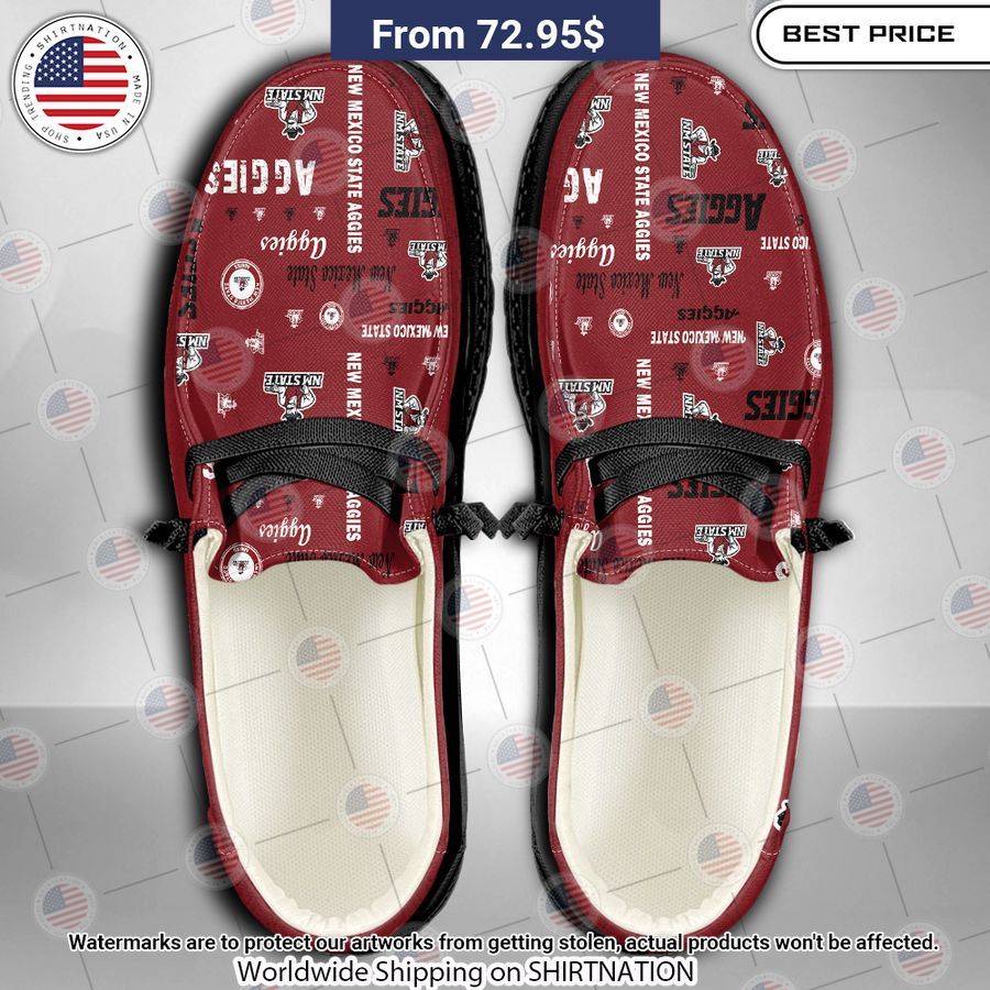 New Mexico State Aggies Custom Hey Dude Shoes Such a charming picture.