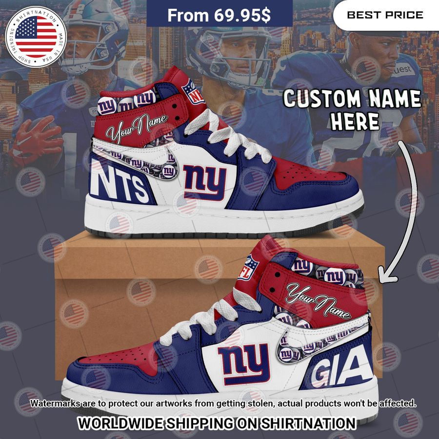 New York Giants Custom Air Jordan 1 You look elegant man
